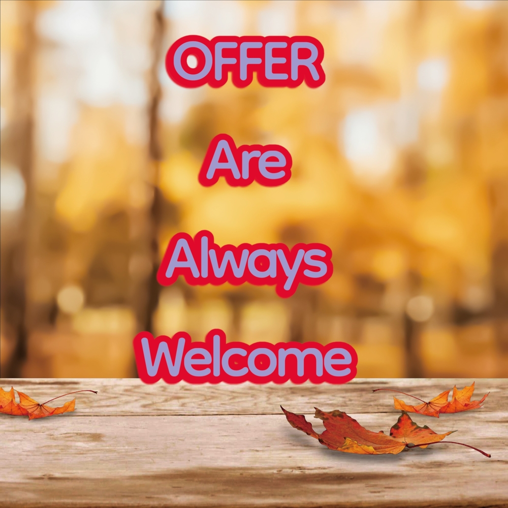 Offer are Always Welcome To Me